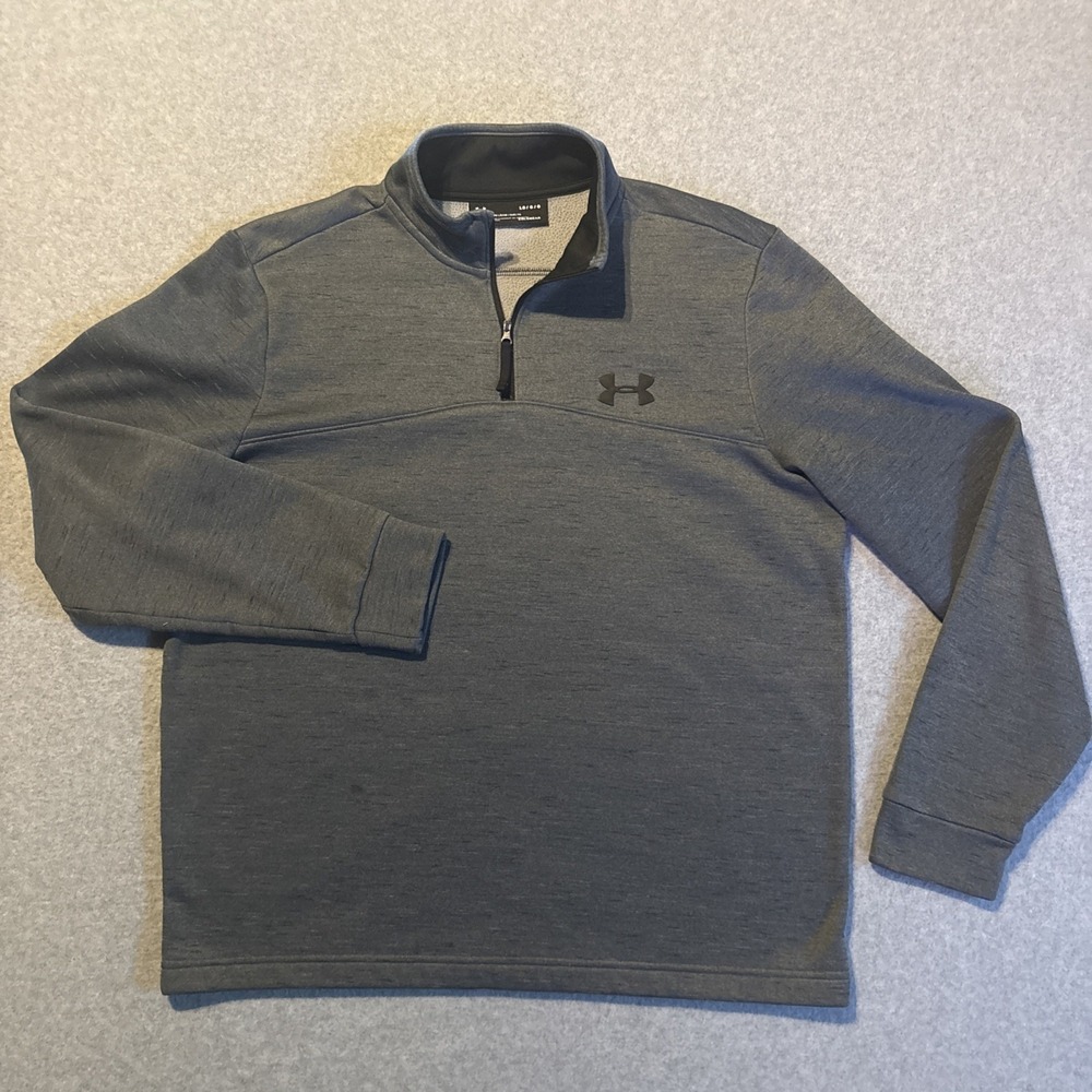 Under Armor Quarter Zip Cold Gear Men's L Dark Grey (minor Spots) Athletic Feel